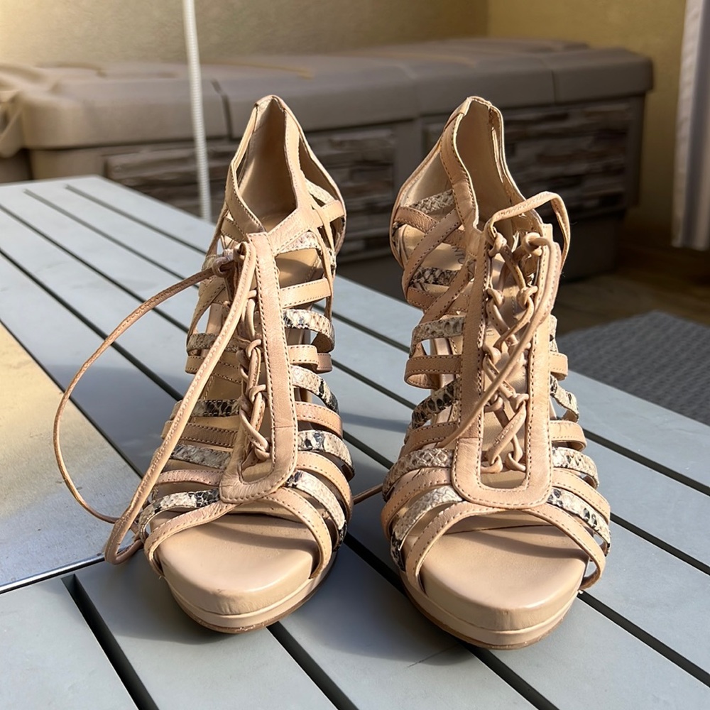 High healed ankle shoes